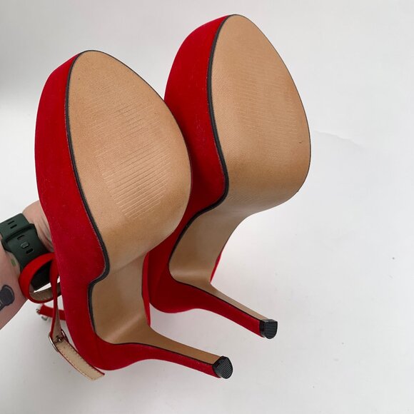 Ankle Strap Platform Pump Heels Size 9.5 - Picture 4 of 5